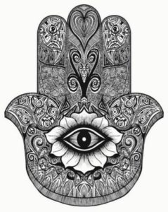 In the middle east this amulet is symbolic of the protective hand of God - a Hamsa